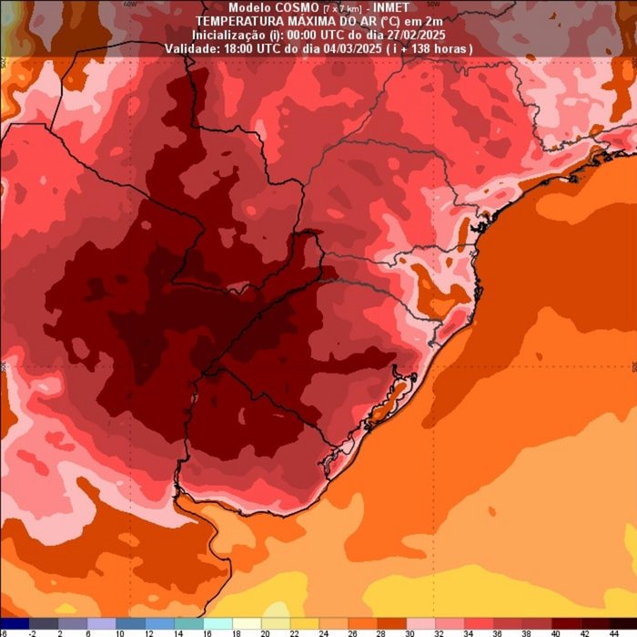 Instituto Nacional de Meteorologia (Inmet) / Reprodução Instituto Nacional de Meteorologia (Inmet) / Reprodução