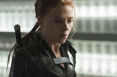 Black Widow/Natasha Romanoff (Scarlett Johansson) in Marvel Studios' BLACK WIDOW, in theaters and on Disney+ with Premier Access. Photo by Jay Maidment. Â©Marvel Studios 2021. All Rights Reserved.<!-- NICAID(14821967) -->