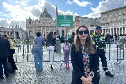 brasileira Letícia Schaefer no Vaticano<!-- NICAID(16025879) -->