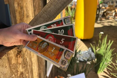 Eco Pila é moeda de troca por materiais recicláveis no Acampamento Farroupilha de Porto Alegre.<!-- NICAID(16122296) -->