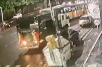 atropelamento gari