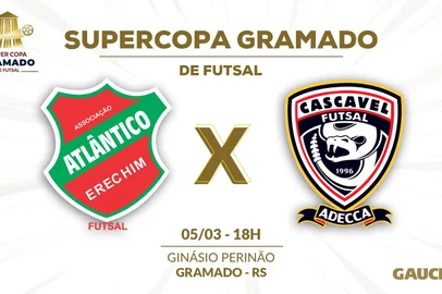 Atlântico, Cascavel, futsal, supercopa gramado