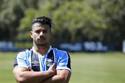 Mateus Bruxel / Agencia RBS ELDORADO DO SUL, RS, BRASIL - 26-09-2016 - Jogadores da equipe do Sub-20 do Grêmio. Cassiano, atacante. (FOTO: MATEUS BRUXEL/AGÊNCIA RBS)<!-- NICAID(12463722) -->