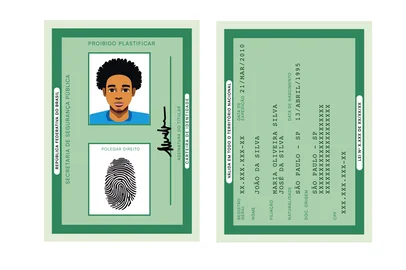 Carteira de identidade brasileira. Foto:  Design and Bacon/stock.adobe.comFonte: 911315382<!-- NICAID(16214121) -->