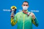 Nadador gaúcho Fernando Scheffer conquistou a medalha de bronze nos 200m livre nos Jogos Olímpico de Tóquio. Sátiro Sodré/CBDA<!-- NICAID(14845468) -->