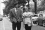 Jean-Paul Belmondo e Jean Seberg atuando no filme de Jean-Luc Godard , Acossado .#PÁGINA: 4Material não veio Fotógrafo: não consta<!-- NICAID(631195) -->