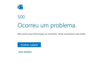Outlook fora do ar<!-- NICAID(16077212) -->