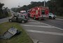 Duas mulheres ficam feridas em acidente no trevo de acesso à Estrada dos Romeiros, em Caxias do Sul 