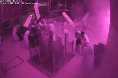 This screen grab taken from CCTV footage released by the Saudi Media Ministry on October 11, 2026, shows the moment King Khalid International Airport in Riyadh was hit by a Houthi strike on October 10, 2026. The deadliest strike on Saudi soil in more than a decade killed 12 people at Riyadh's international airport and wounded hundreds, prompting the Saudi-led coalition to vow on October 11, 2026, a decisive response against Yemen's Houthis. The attack came during an unprecedented wave of Houthi strikes on the kingdom since a truce in the group's long-running war with Yemen's Riyadh-backed government unravelled in July 2026. (Photo by SAUDI MEDIA MINISTRY / AFP) / RESTRICTED TO EDITORIAL USE - MANDATORY CREDIT "AFP PHOTO /SAUDI MEDIA MINISTRY" - HANDOUT - NO MARKETING NO ADVERTISING CAMPAIGNS - DISTRIBUTED AS A SERVICE TO CLIENTS<!-- NICAID(16385679) -->