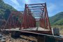 Estrutura de ferro, que será usada na ponte provisória entre Nova Roma do Sul e Farroupilha está pronta. Foto: Heleno Pasuch / Divulgação<!-- NICAID(15631682) -->