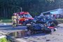 Acidente entre Celta e motos mata três pessoas na RS-122, em Farroupilha.<!-- NICAID(15360208) -->