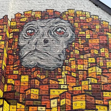 Grafite do artista Oito80, de São Paulo.<!-- NICAID(15130893) -->