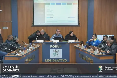 Reprodução / Câmara de Capão do Leão Câmara de Capão do Leão aprova auxílio-alimentação de R$ 1.280 para vereadores<!-- NICAID(16290037) -->