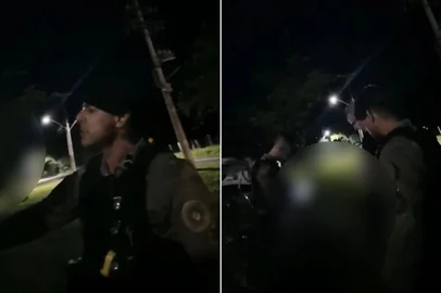 TORRES, RS, BRASIL - 30/04/2026 - Oito policiais da Brigada Militar foram afastados por suspeita de tortura física e psicológica, fraude processual e falsidade ideológica. Os fatos teriam ocorrido em maio de 2025 (Foto: Reprodução/Reprodução)<!-- NICAID(16276794) -->