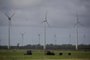 Osório, RS, Brasil, 28-02-2024: Aerogeradores no Parque Eólico de Osório. Potencial do Rio Grande do Sul como pólo de energias renováveis, como eólica e solar. Foto: Mateus Bruxel / Agência RBSIndexador: Mateus Bruxel<!-- NICAID(15691860) -->