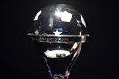 View of the Copa Sudamericana trophy before the beginning of the Copa Libertadores and Copa Sudamericana draw at Conmebol's headquarters in Luque, Paraguay on December 19, 2023. (Photo by NORBERTO DUARTE / AFP)Editoria: SPOLocal: LuqueIndexador: NORBERTO DUARTESecao: soccerFonte: AFPFotógrafo: STR<!-- NICAID(15703321) -->