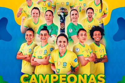 Seleção Brasileira feminina de futsal, campeã da Copa América 2025.