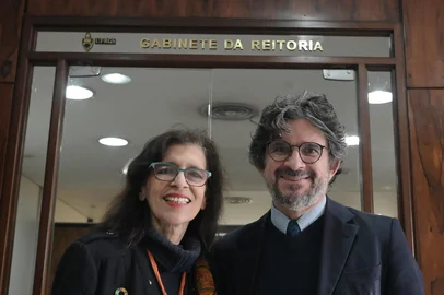 Reitora da UFRGS, Marcia Barbosa, e vice-reitor Pedro Costa<!-- NICAID(16094884) -->