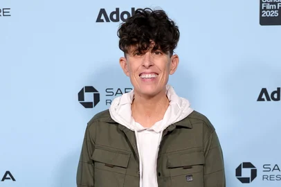 PARK CITY, UTAH - JANUARY 25: Andrea Gibson attends the "Come See Me In The Good Light" Premiere during the 2025 Sundance Film Festival at Library Center Theatre on January 25, 2025 in Park City, Utah.   Neilson Barnard/Getty Images/AFP (Photo by Neilson Barnard / GETTY IMAGES NORTH AMERICA / Getty Images via AFP)<!-- NICAID(16081544) -->