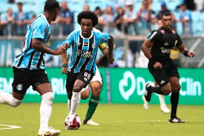 PORTO ALEGRE, RS, BRASIL, 15-02-2026. GREMIO X JUVENTUDE pelo gauchão 2026. Foto Jonathan Heckler/agência RBS<!-- NICAID(16225959) -->