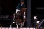 Brazil's Pedro Veniss riding Quabri de l'Isle competes in the equestrian's jumping team qualifying during the Tokyo 2020 Olympic Games at the Equestrian Park in Tokyo on August 6, 2021. (Photo by Behrouz MEHRI / AFP)Editoria: SPOLocal: TokyoIndexador: BEHROUZ MEHRISecao: equestrianFonte: AFPFotógrafo: STF<!-- NICAID(14857050) -->