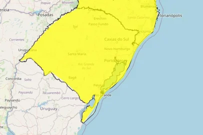 Novo alerta do Inmet põe todo o RS sob "perigo potencial" de chuva intensa e ventania<!-- NICAID(15935207) -->