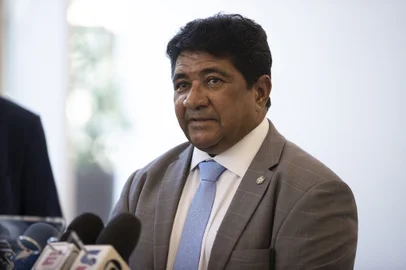 Assembleia geral extraordinária - CBF, Federações e clubes da Série A. Presidente em exercício Ednaldo Rodrigues. Lucas Figueiredo/CBF