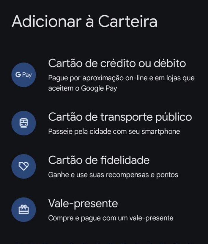 Carteira do Google / Reprodução Carteira do Google / Reprodução