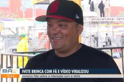 Jamaico, fã de Ivete Sangalo, em entrevista ao Bahia Meio Dia <!-- NICAID(15802730) -->