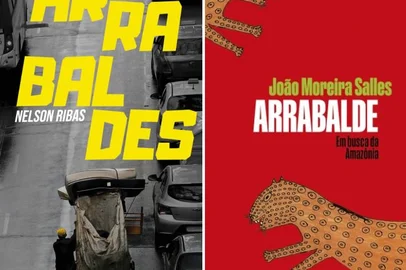 Capas dos livros Arrabaldes, de Nelson Ribas, e Arrabalde, de João Moreira Salles.