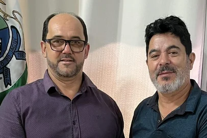 Prefeito e vice de Salto do Jacuí, Ronaldo Moraes e Gelso Brito<!-- NICAID(16071238) -->