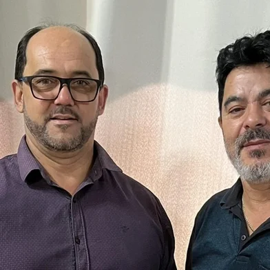 Prefeito e vice de Salto do Jacuí, Ronaldo Moraes e Gelso Brito<!-- NICAID(16071238) -->