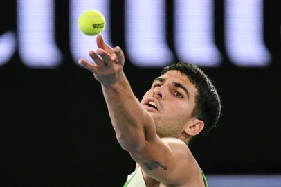 PAUL CROCK / AFP Carlos Alcaraz, tênis