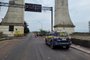 Ponte que liga o Brasil à Argentina, no km 725 da BR-290 em Uruguaiana, na Fronteira Oeste, na manhã deste domingo<!-- NICAID(15209657) -->
