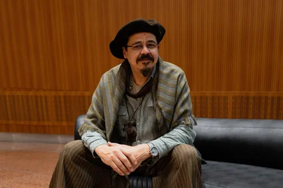 Pirisca Grecco, no Multipalco, durante os ensaios da ópera Em busca das paisagens perdidas.<!-- NICAID(16150419) -->