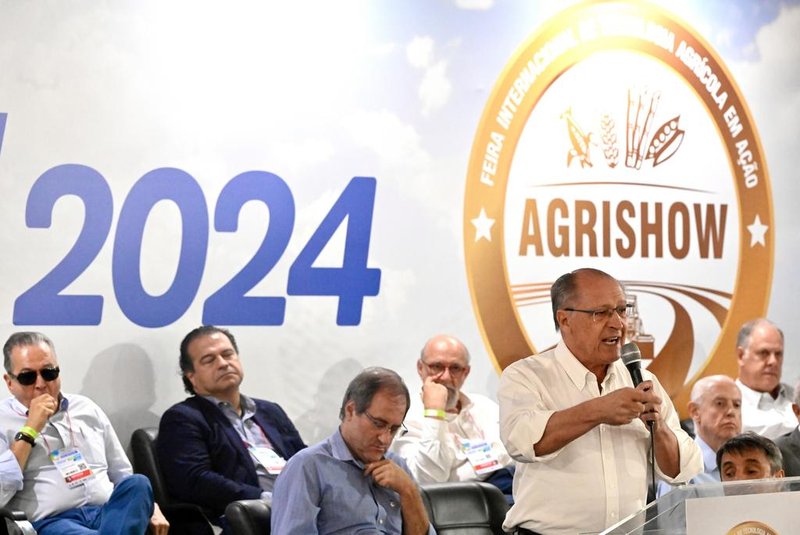 28-04-2024 Vice Presidente da República Geraldo Alckmin durante a Cerimônia de abertura da AGRISHOW 2024 em Ribeirão Preto SP. Foto : Cadu Gomes/VPR<!-- NICAID(15747535) -->