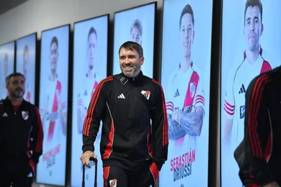 Eduardo Coudet comemorou a classificação do River Plate