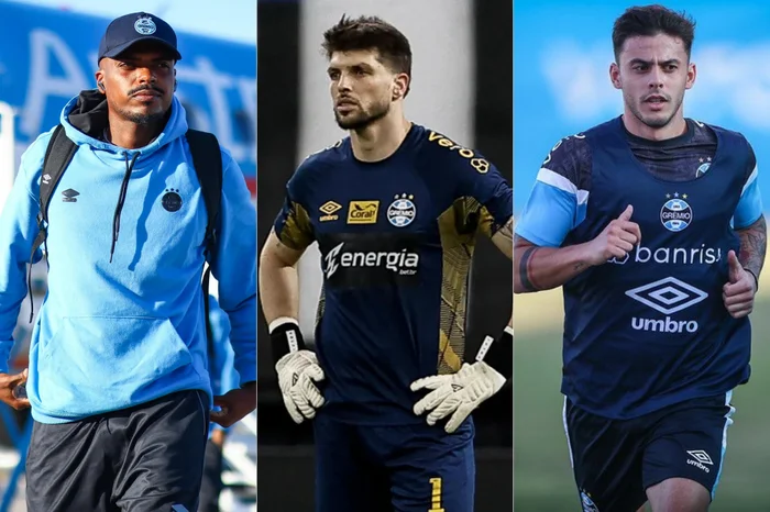 Colagem sobre fotos / Lucas Uebel / Grêmio / Duda Fortes / Agencia RBS / Lucas Uebel / Grêmio