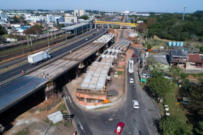 BR-116, RS, BrasilObras na BR-116 que foram interrompidas oiu afetadas pela enchente.na foto:viaduto estação de trem Esteio<!-- NICAID(15789456) -->
