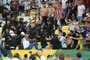 Fans of Argentina clash with Brazilian police before the start of the 2026 FIFA World Cup South American qualification football match between Brazil and Argentina at Maracana Stadium in Rio de Janeiro, Brazil, on November 21, 2023. (Photo by CARL DE SOUZA / AFP)Editoria: SPOLocal: Rio de JaneiroIndexador: CARL DE SOUZASecao: soccerFonte: AFPFotógrafo: STF<!-- NICAID(15604945) -->