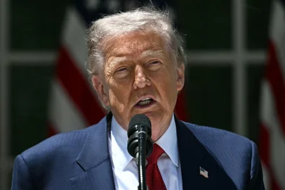 US President Donald Trump speaks during a Mother's Day luncheon in the Rose Garden of the White House in Washington, DC, on May 8, 2026. (Photo by Jim WATSON / AFP)<!-- NICAID(16281563) -->