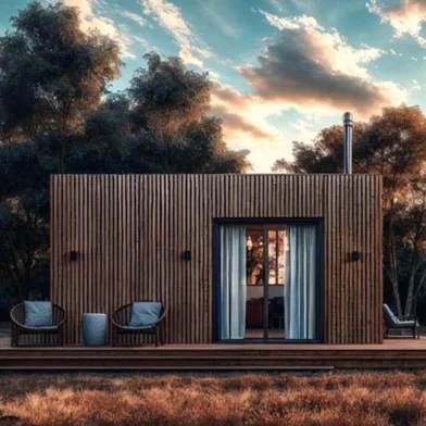 Parque Stone Land, em Pelotas, inaugura pousada de ecoturismo com 10 cabanas, Croqui de uma delas.<!-- NICAID(15985309) -->