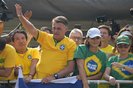 Former Brazilian President Jair Bolsonaro (2019-2022) greets supporters during a rally in Sao Paulo, Brazil, on February 25, 2024, to reject claims he plotted a coup with allies to remain in power after his failed 2022 reelection bid. Investigators say the far-right ex-army captain led a plot to falsely discredit the Brazilian election system and prevent the winner of the vote, leftist President Luiz Inacio Lula da Silva, from taking power. A week after Lula took office on January 1, 2023, thousands of Bolsonaro supporters stormed the presidential palace, Congress and Supreme Court, urging the military to intervene to overturn what they called a stolen election. (Photo by NELSON ALMEIDA / AFP)<!-- NICAID(15689134) -->