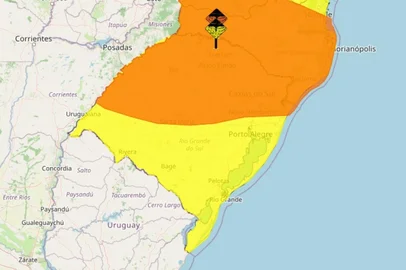 Alertas do Inmet para o RS na sexta-feira, 9 de outubro.<!-- NICAID(16382924) -->