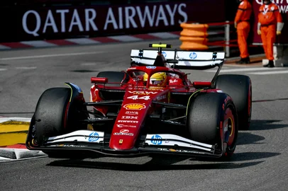 24/05/2025: Lewis Hamilton dirige carro da Ferrari durante classificatória em Monaco<!-- NICAID(16045240) -->