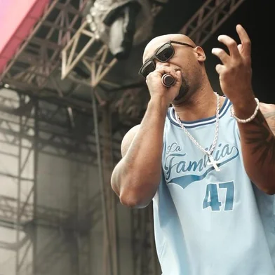 Artistas colocam público para cantar e dançar no segundo dia do Rap in Cena. Na foto, MV Bill .  Foto: Josemar Afrovulto / Divulgação<!-- NICAID(15236669) -->