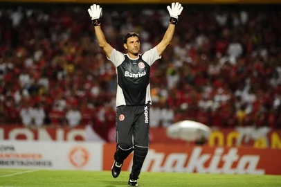 Copa Libertadores da América,Inter x Emelec no estádio Beira-Rio.Goleiro do Inter Pato Abbondanzieri<!-- NICAID(2983907) -->