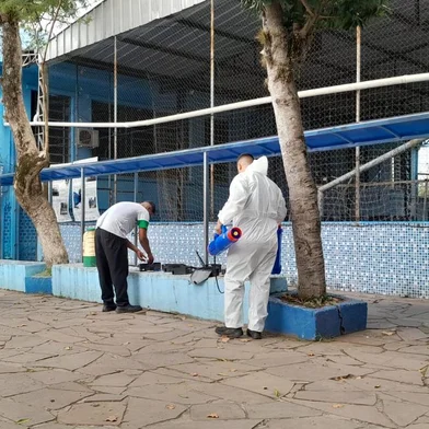 Porto Alegre, RS, Brasil, 23/03/2023 - Profissionais higienizaram escola Almirante Barroso, na Ilha da Pintada, em Porto Alegre - Foto: Carina Baum Machado/Arquivo Pessoal<!-- NICAID(15383219) -->