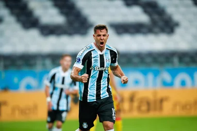 PORTO ALEGRE, RS, BRASIL - 06.05.2021 - O Grêmio recebe o Aragua-VEN pela fase de grupos da Copa Sul-Americana.Indexador: Marcelo Oliveira<!-- NICAID(14776761) -->