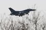 A US Air Force F-16 fighter jet flies on final to land at the Osan Air Base in Pyeongtaek on November 4, 2022, as South Korea and US agreed to extend a joint aerial drill called "Vigilant Storm". (Photo by YONHAP / AFP) / - South Korea OUT / REPUBLIC OF KOREA OUT  NO ARCHIVES  RESTRICTED TO SUBSCRIPTION USE<!-- NICAID(15255745) -->
